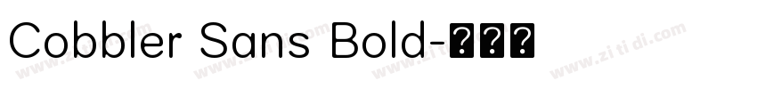 Cobbler Sans Bold字体转换